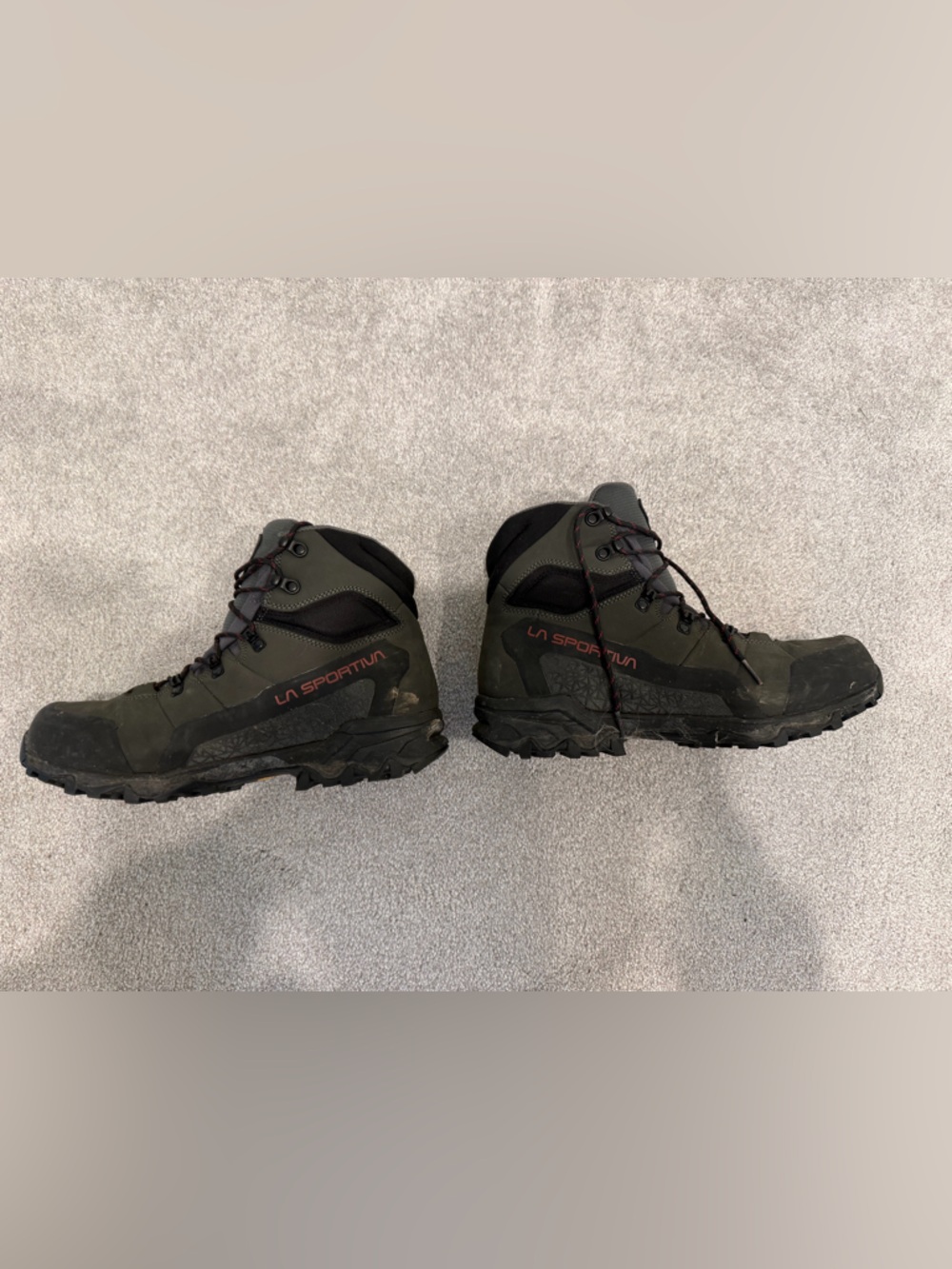 La Sportiva Men's Olive Green Hiking Boots with Black Toe Caps - Picture 2 of 6